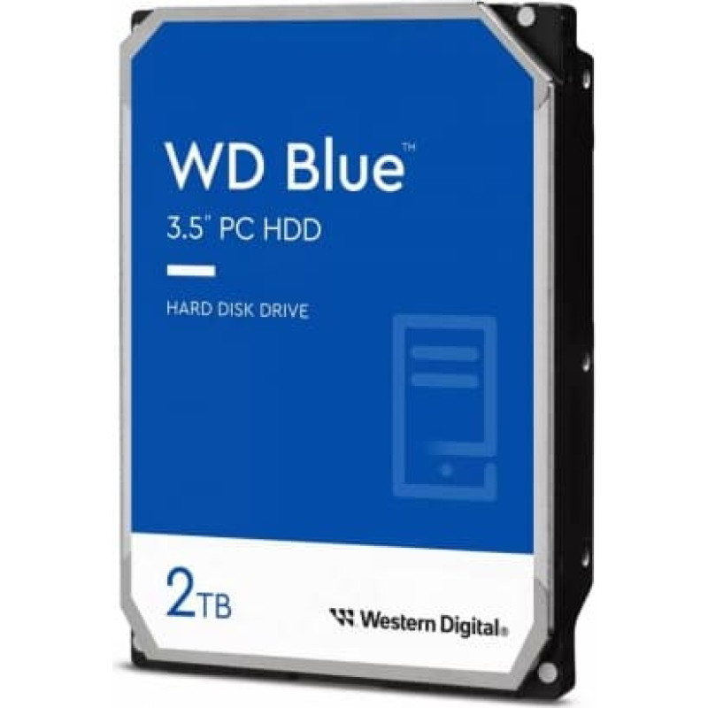 Western Digital HDD|WESTERN DIGITAL|Blue|2TB|SATA 3.0|64 MB|5400 rpm|3,5"|WD20EARZ