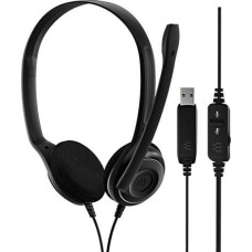 Sennheiser PC 8 USB Laisvų rankų įranga Vielinis Su lankeliu Biuras / skambučių centras USB A tipo Juoda