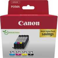 Canon 0386C008 rašalo kasetė 4 vnt Originalus Juoda, Žydras, Rausvai raudona, Geltona