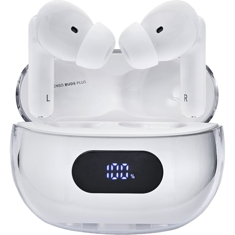 Intenso Buds Plus  dig. Anzeige True Wireless Kopfh&ouml;rer    white