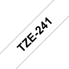 Brother TZE-241 etikečių juostelė Juoda ant baltos