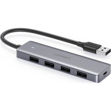Ugreen 50985 sąsajos šakotuvas USB 3.2 Gen 1 (3.1 Gen 1) Type-A 5000 Mbit/ai Sidabras