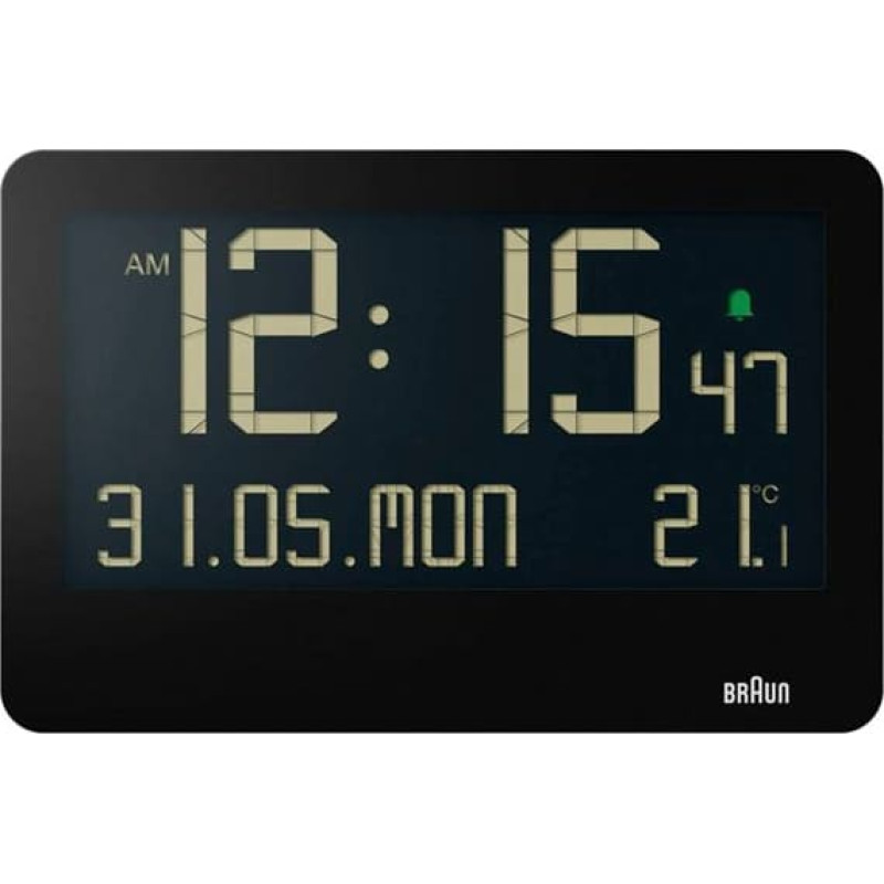 Braun BC 14 black Quartz Wall Clock digital