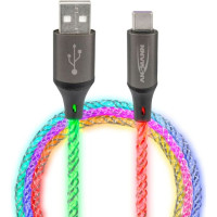 Ansmann USB-A / USB-C Cable with LED Lighting 100cm 1700-0158