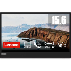 Lenovo L15 LED display 39,6 cm (15.6") 1920 x 1080 pikseliai „Full HD“ Juoda, Pilka