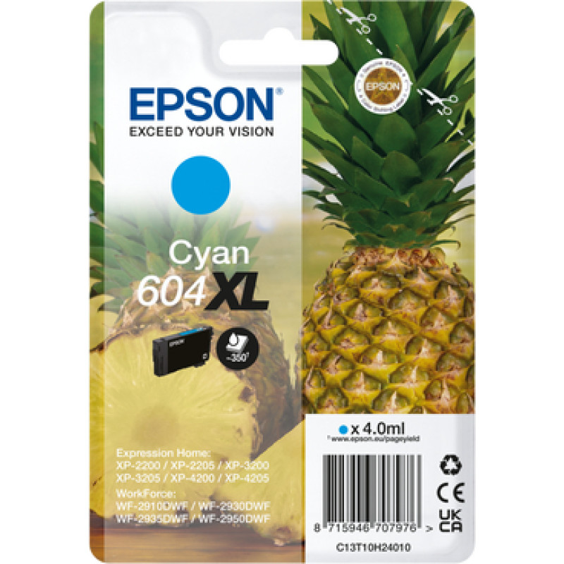 Epson 604XL ra&scaron;alo kasetė 1 vnt Originalus Didelė (XL) i&scaron;eiga Žydras