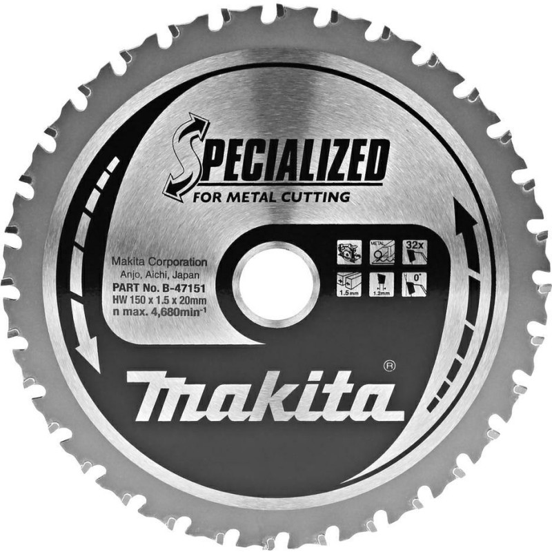 Makita B-47036 Saw Blade f. Metal 150x20x32Z