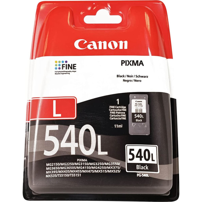 Canon PG-540L ra&scaron;alo kasetė 1 vnt Originalus Standartinė i&scaron;eiga Juoda