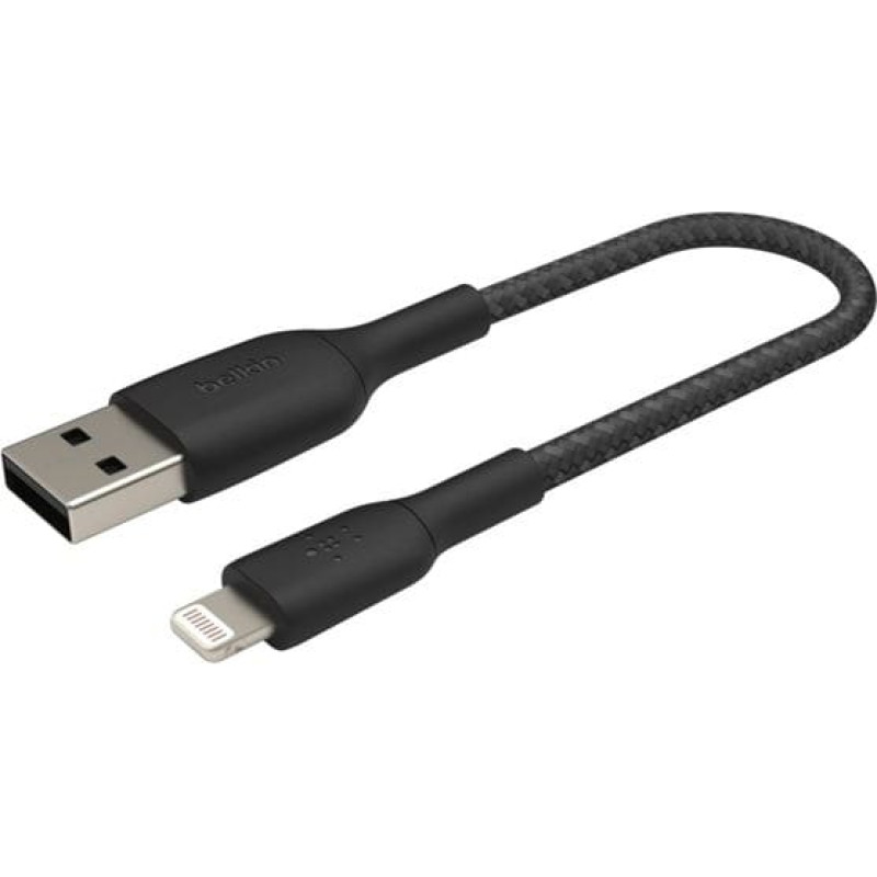 Belkin Lightning Cable 15cm, coated, mfi cert., black
