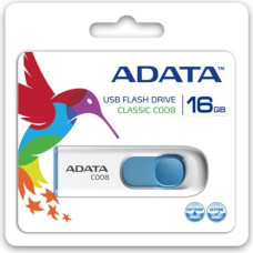 Adata C008 USB atmintukas 16 GB USB A tipo 2.0 Mėlyna, Balta