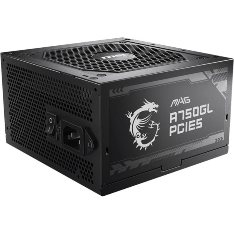 MSI Power Supply|MSI|750 Watts|Efficiency 80 PLUS GOLD|PFC Active|MAGA750GLPCIE5