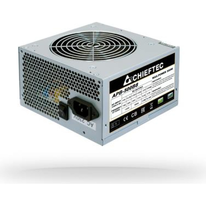 Chieftec Value APB-500B8 maitinimo blokas 500 W 20+4 pin ATX ATX Sidabras