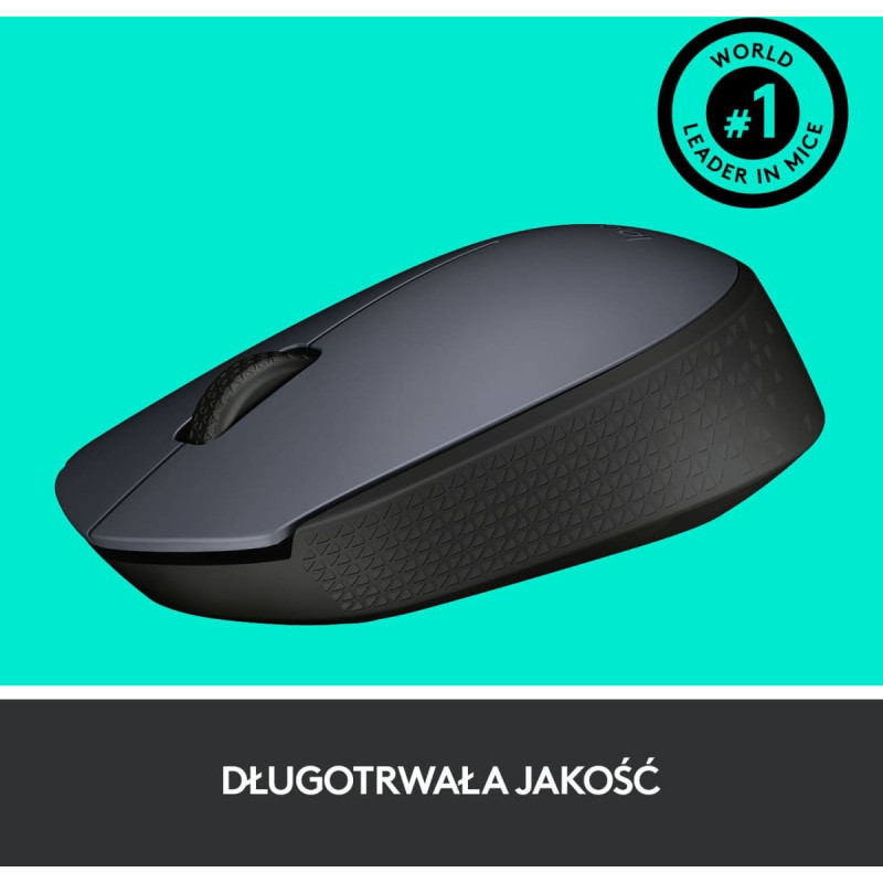 Logitech M170 Grey-K kompiuterio pelė Biuras Abiems rankoms Radijo dažnio belaidė Optinis 1000 DPI