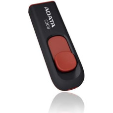 Adata C008 64GB USB atmintukas USB A tipo 2.0 Juoda, Raudona