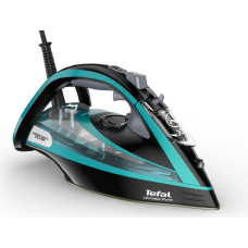 Tefal Ultimate Pure FV9844 Sauso ir garų tipo lygintuvas „Durilium Autoclean“ padas 3200 W Juoda, Mėlyna