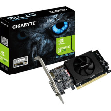 Gigabyte Graphics Card|GIGABYTE|NVIDIA GeForce GT 710|2 GB|64 bit|PCIE 2.0 8x|GDDR5|Memory 5010 MHz|GPU 954 MHz|Single Slot Fansink|1xDVI|1xHDMI|GV-N710D5-2GL