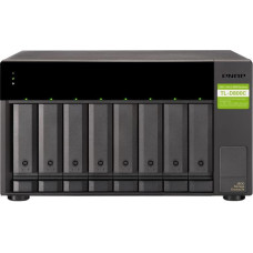 Qnap TL-D800C saugojimo diskų korpusas HDD / SSD aptvaras Juoda, Pilka 2.5/3.5"