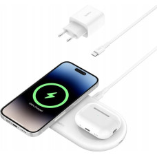 Belkin Helkin BOOST Charge Pro 2in1 Qi2 Charg.pad 15W mag.wh WIZ021vfWH