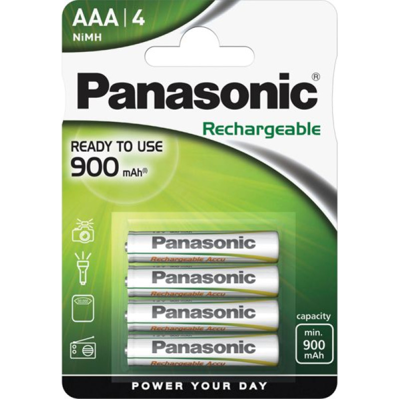 Panasonic 1x4 Panasonic Bat. NiMH Micro AAA 900 mAh