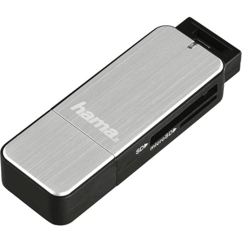 Hama USB 3.0 Multi Card Reader SD/microSD Alu black/silver