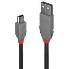 Lindy CABLE USB2 A TO MINI-B 0.5M/ANTHRA 36721 LINDY