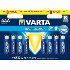 Varta 1x8 High Energy AAA LR 03 Vienkartinė baterija Šarminis