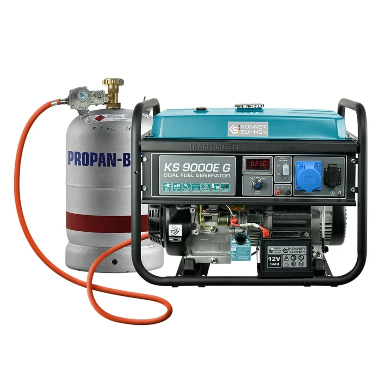Generatorius benzinas/dujos 6000W KS 9000E G, KONNER & SOHNEN